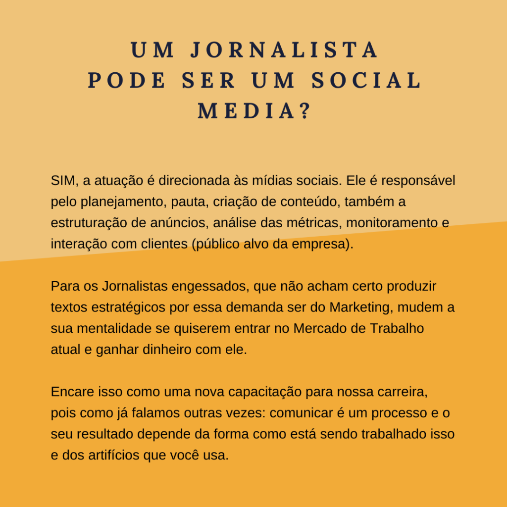 Um Jornalista pode ser um Social Media?